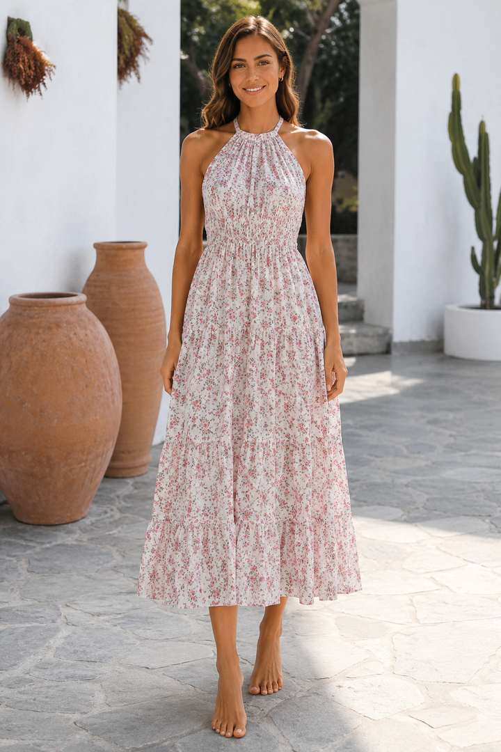 Floral Print Cami Midi Dress
