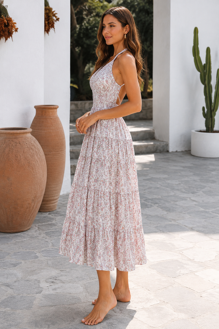 Floral Print Cami Midi Dress