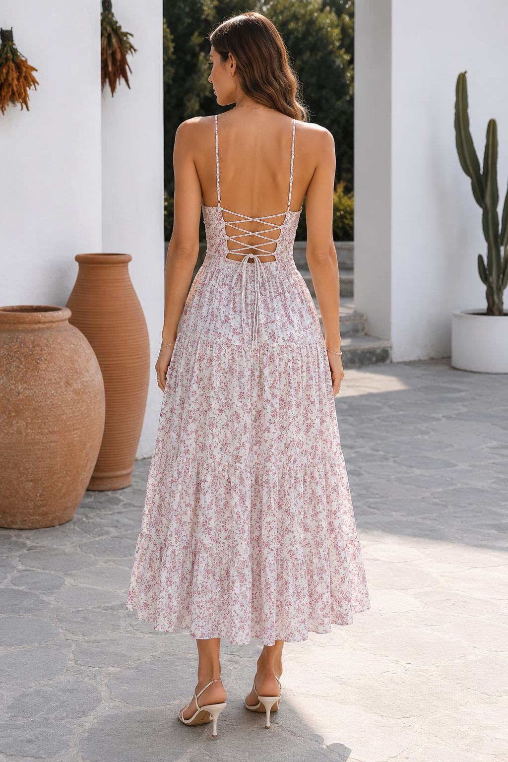Floral Print Cami Midi Dress