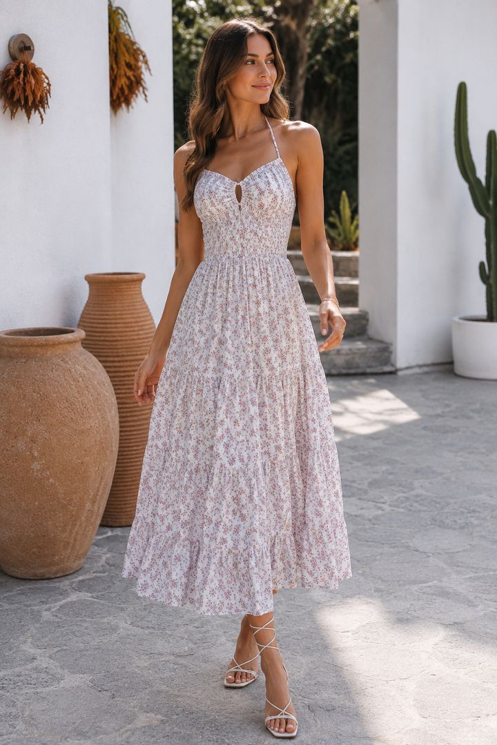 Floral Print Cami Midi Dress