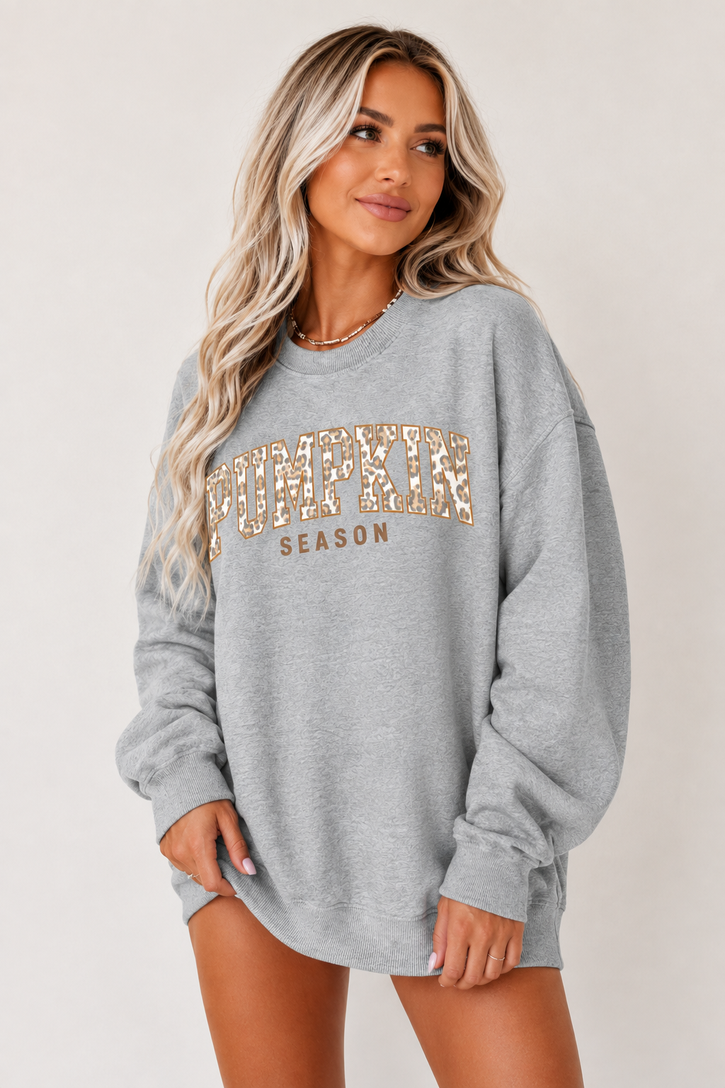 PUMPKIN SEASON Oversized Pullover Sweatshirt