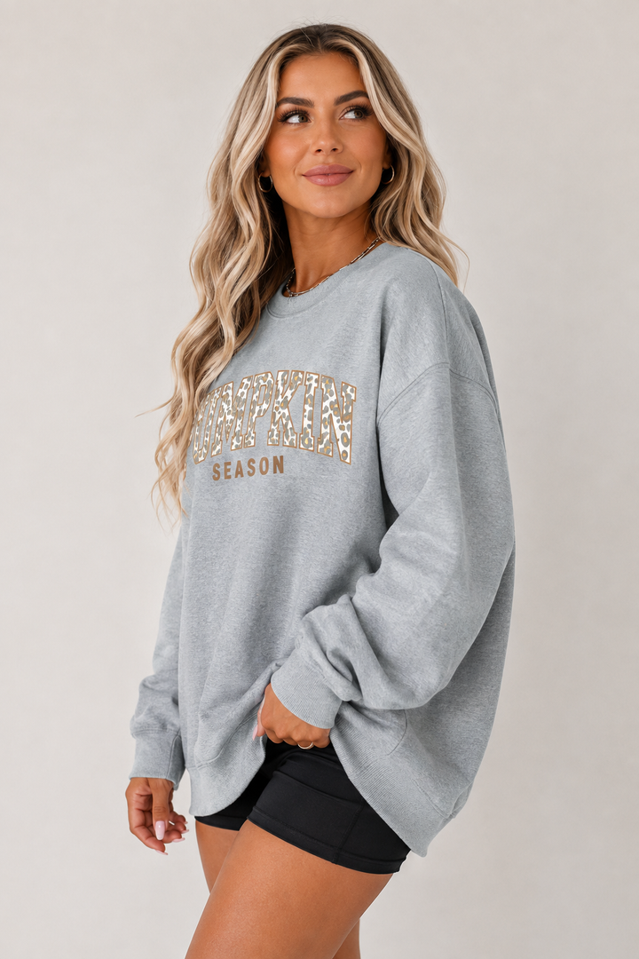 PUMPKIN SEASON Oversized Pullover Sweatshirt
