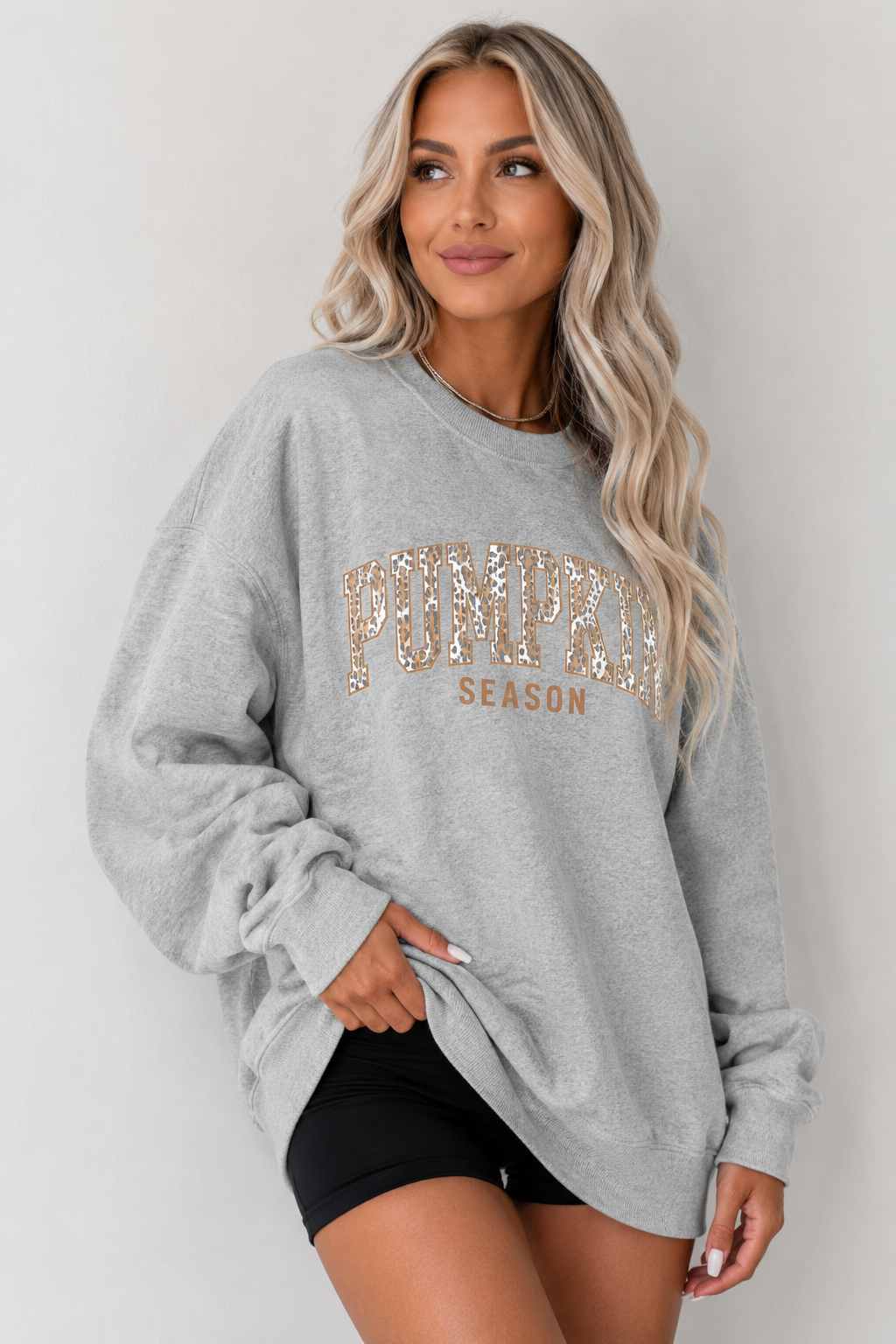 PUMPKIN SEASON Oversized Pullover Sweatshirt