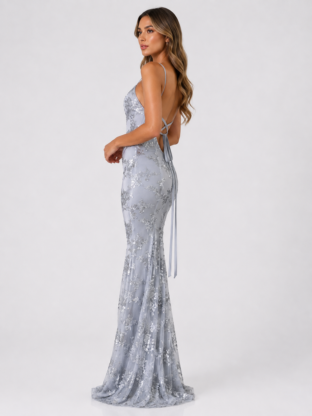 Gala Sequin Mermaid Maxi Dress