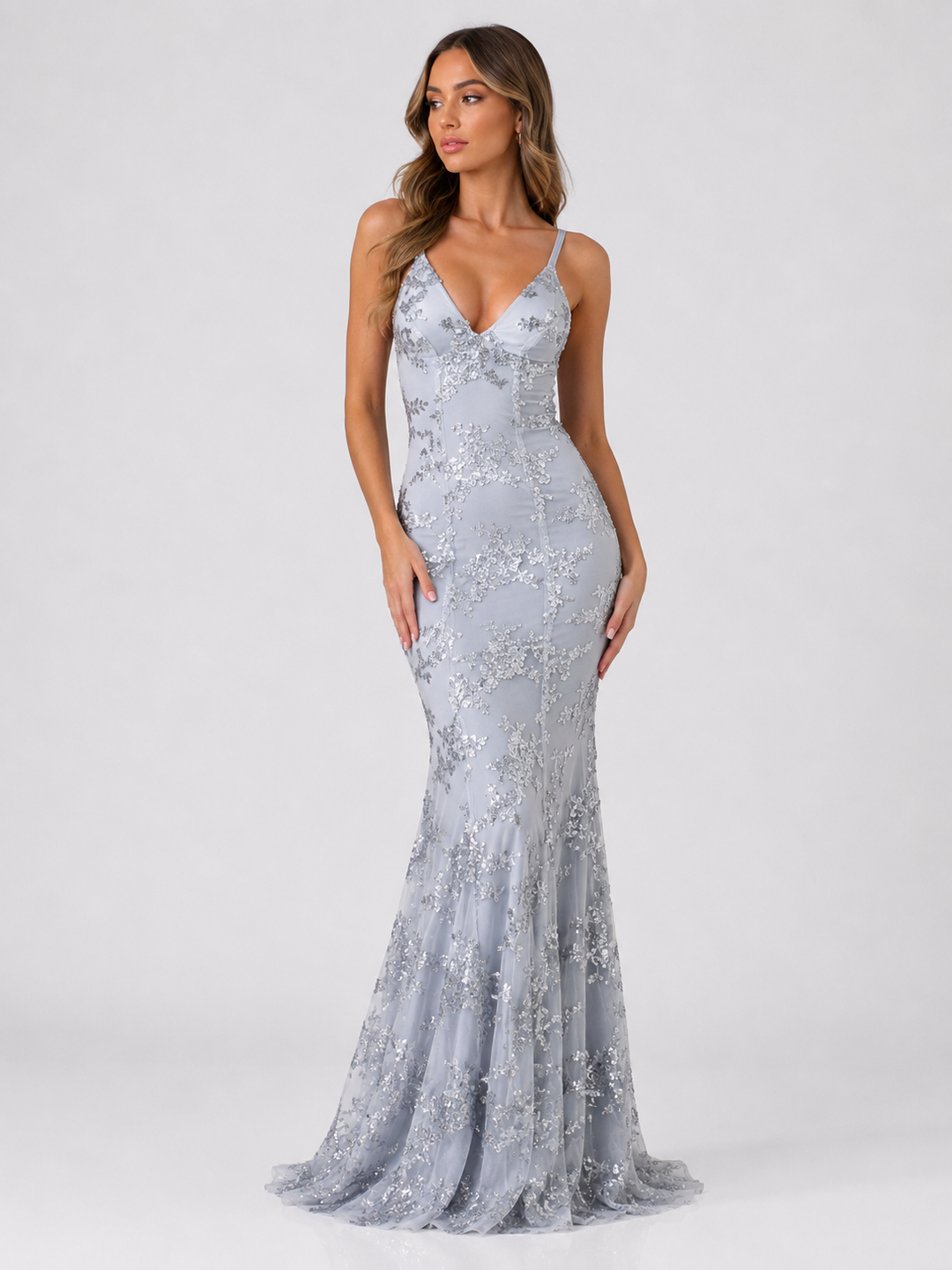 Gala Sequin Mermaid Maxi Dress