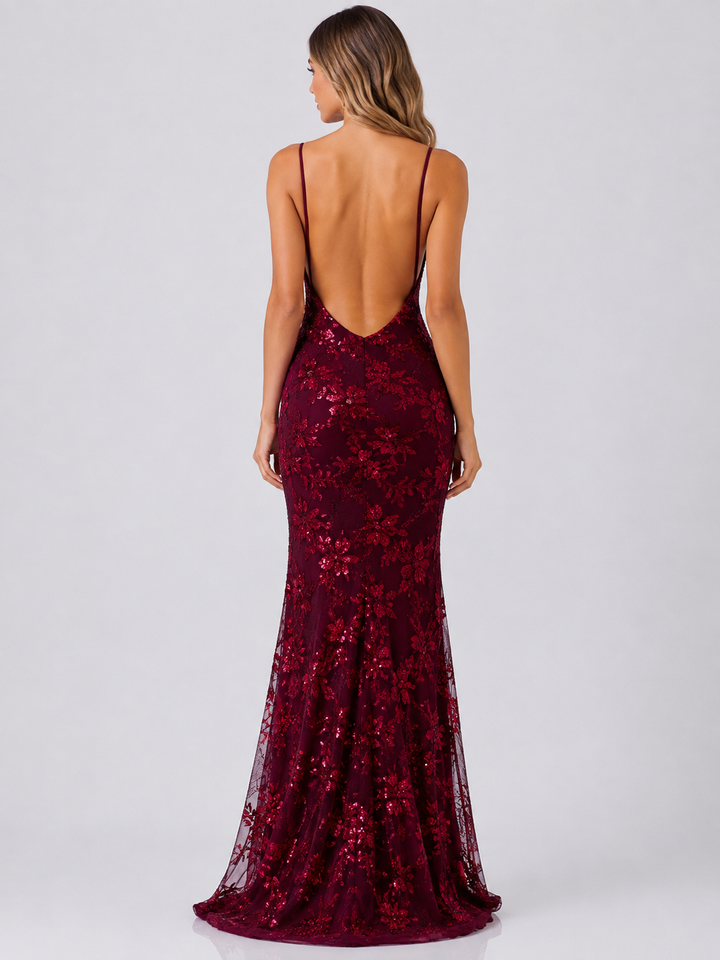 Gala Sequin Mermaid Maxi Dress