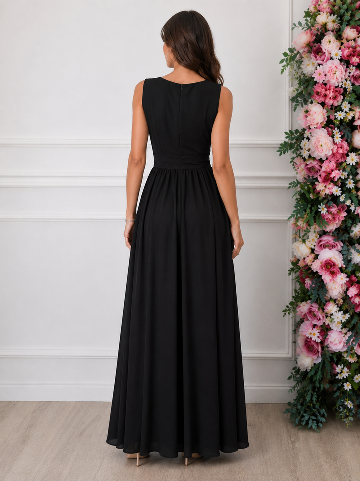 Sleeveless Surplice Maxi Dress