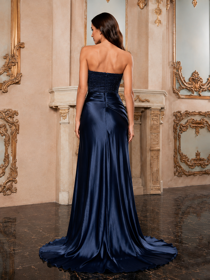 Sweetheart Sequin Tube Evening Dress