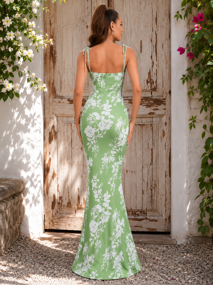 Backless Corset Maxi Dress