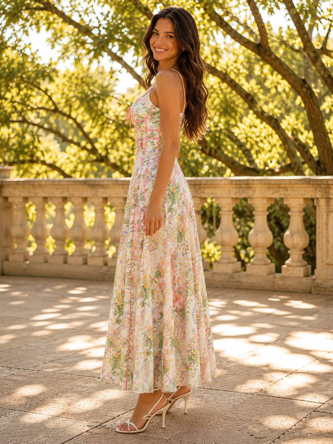 French Floral Maxi Dress