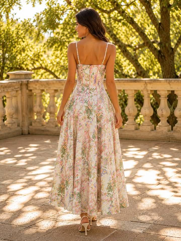 French Floral Maxi Dress