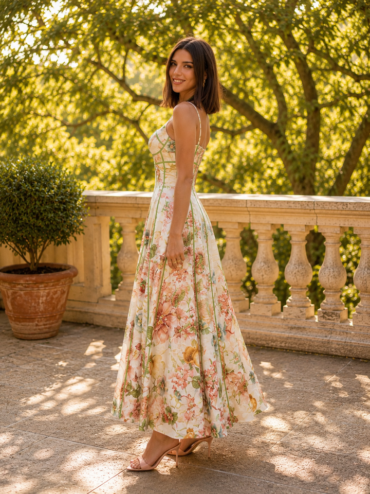 French Floral Maxi Dress