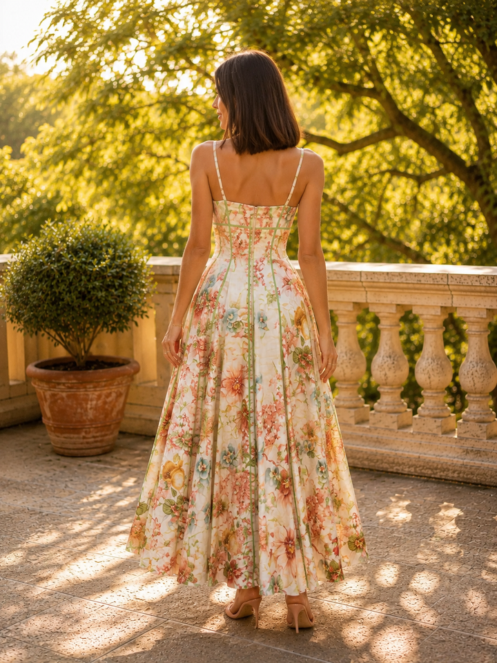 French Floral Maxi Dress