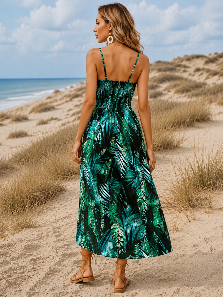 Printed Midi Sling Dress