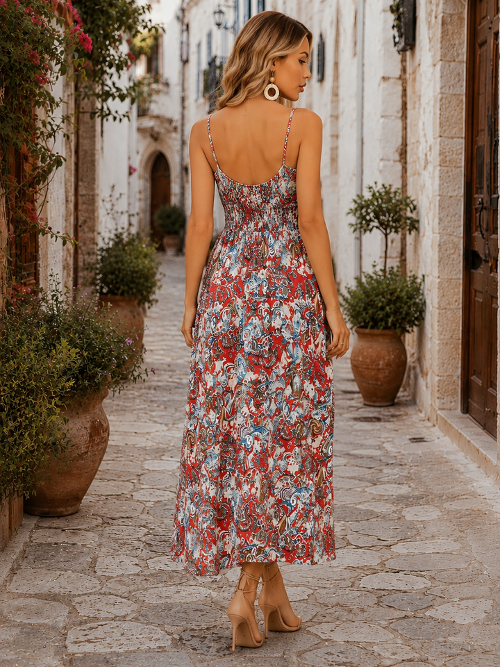 Printed Midi Sling Dress