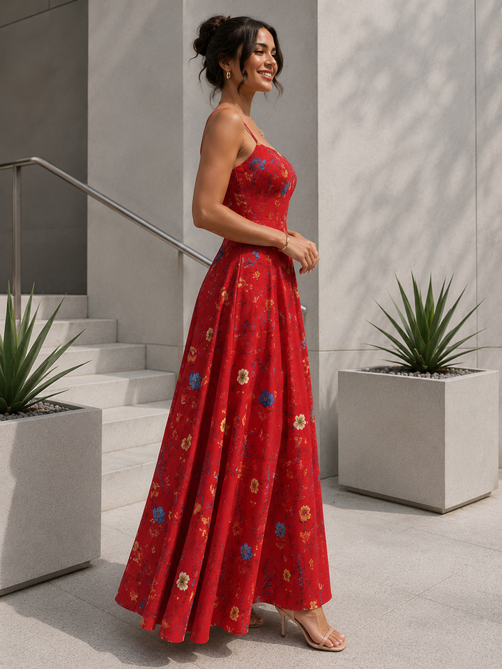Elevate Your Style with Our Floral V-Neck Maxi Dress
