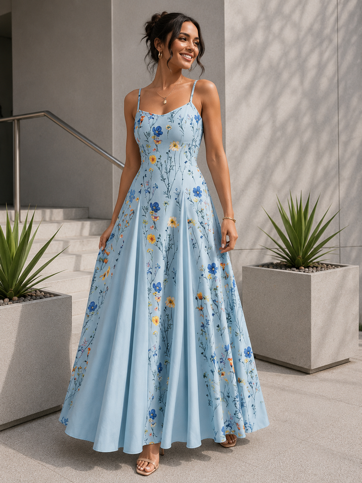 Elevate Your Style with Our Floral V-Neck Maxi Dress