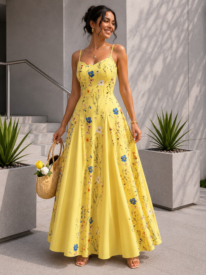 Elevate Your Style with Our Floral V-Neck Maxi Dress
