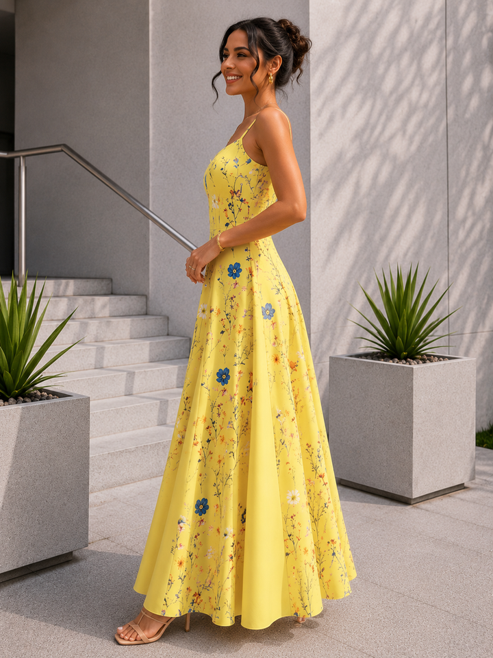 Elevate Your Style with Our Floral V-Neck Maxi Dress