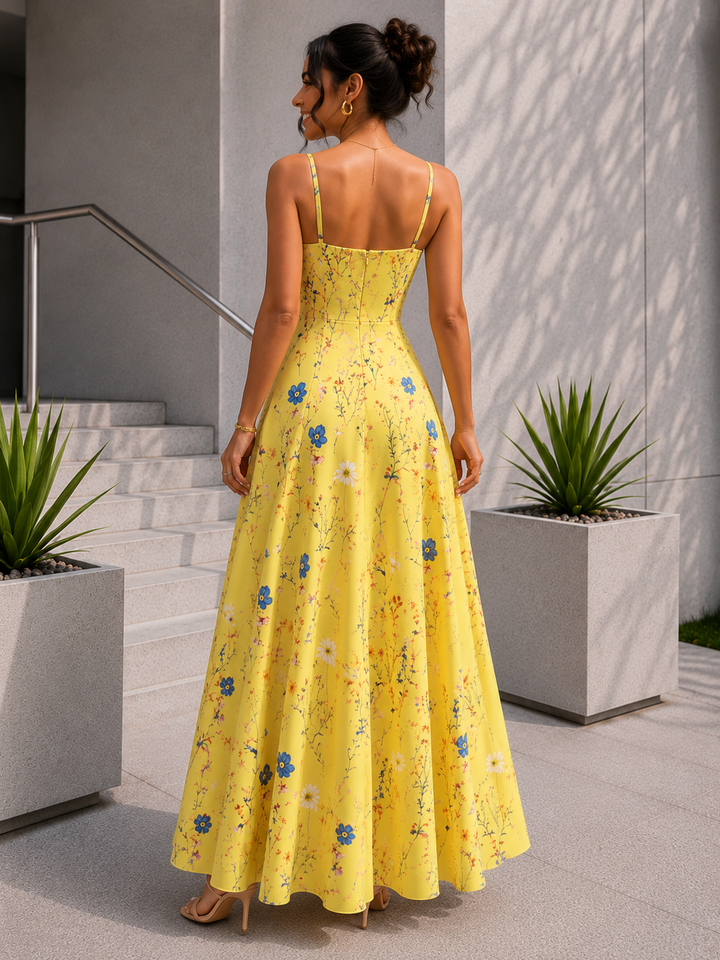 Elevate Your Style with Our Floral V-Neck Maxi Dress