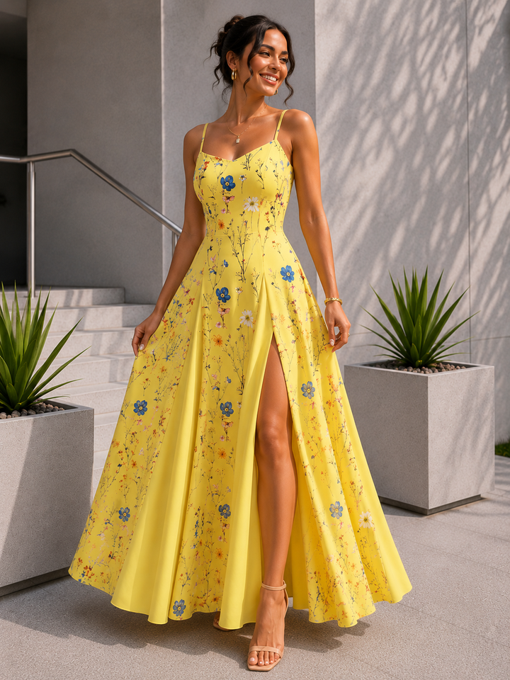 Elevate Your Style with Our Floral V-Neck Maxi Dress
