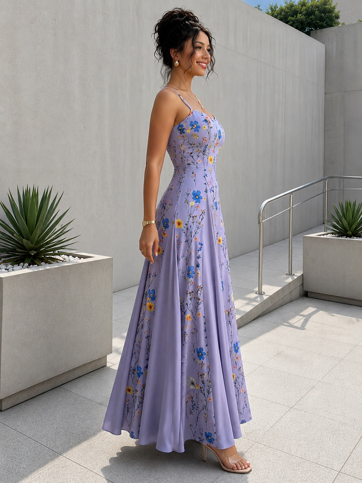 Elevate Your Style with Our Floral V-Neck Maxi Dress