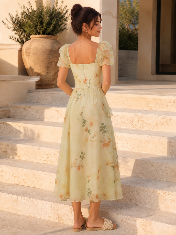 Floral Ruffle Maxi Dress