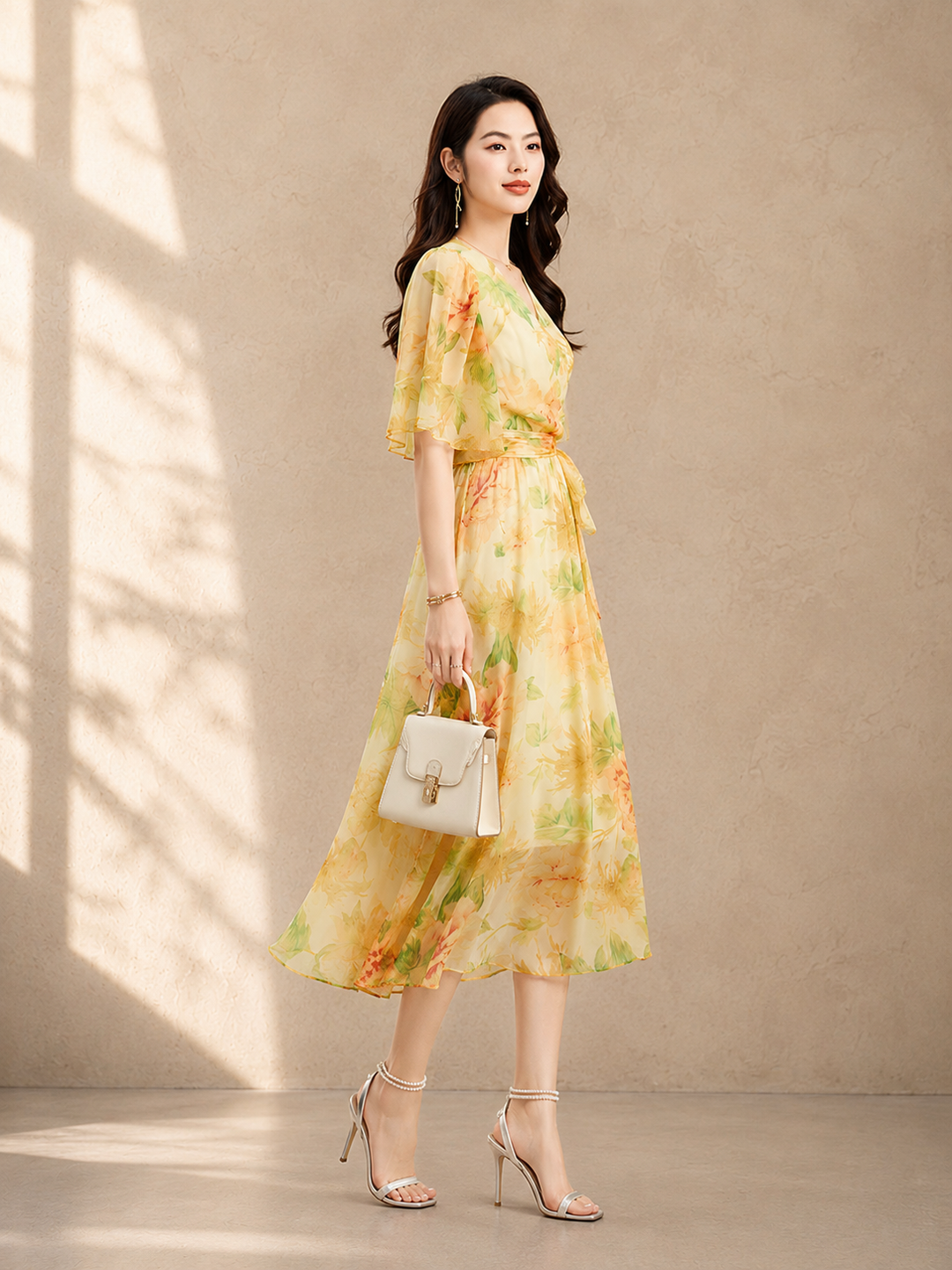 Mulberry Silk Floral Maxi Dress