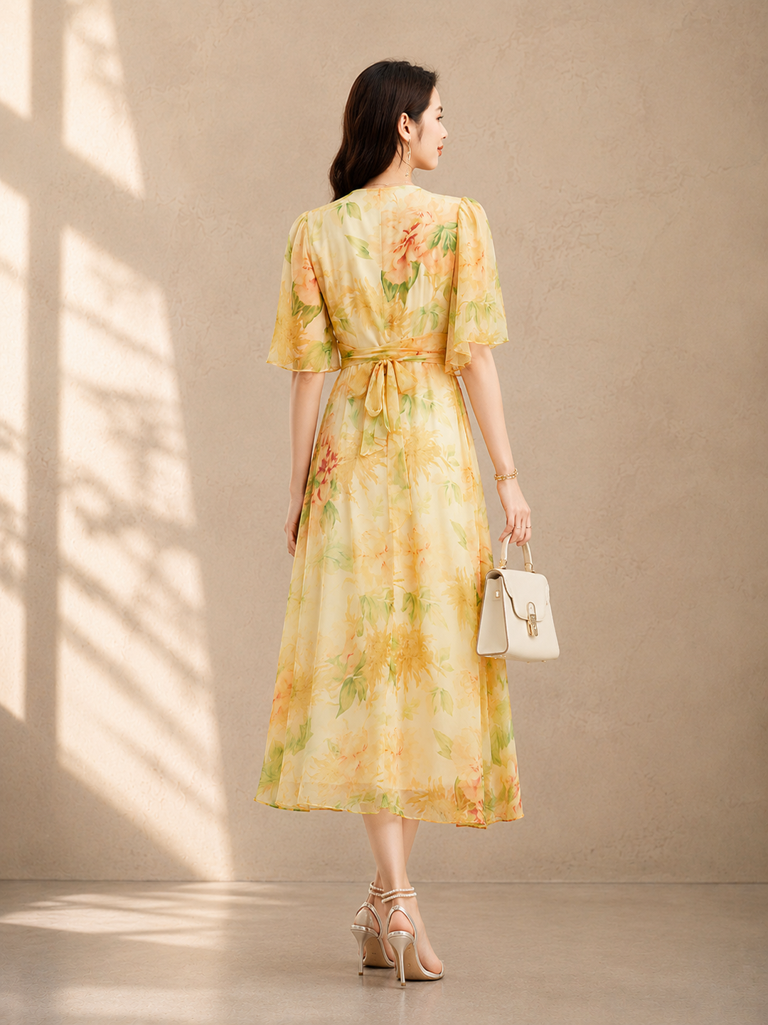 Mulberry Silk Floral Maxi Dress