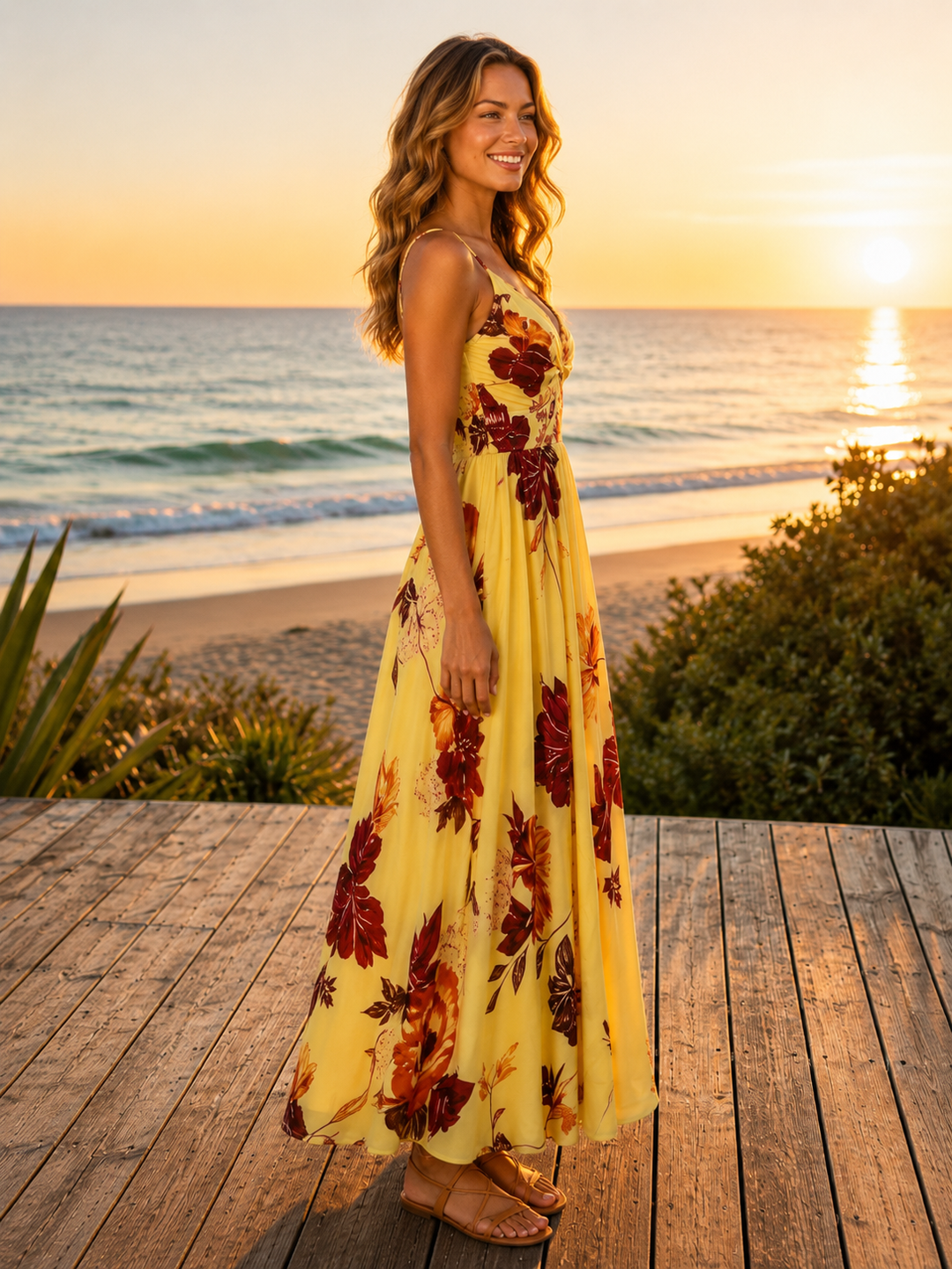 French Floral Maxi Dress
