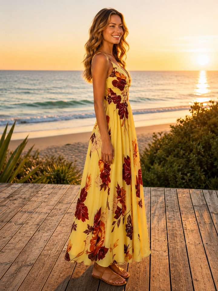 French Floral Maxi Dress