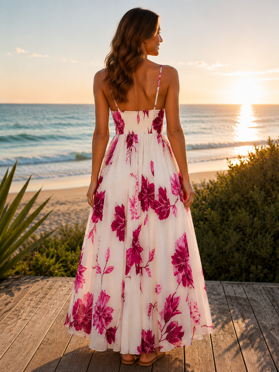 French Floral Maxi Dress