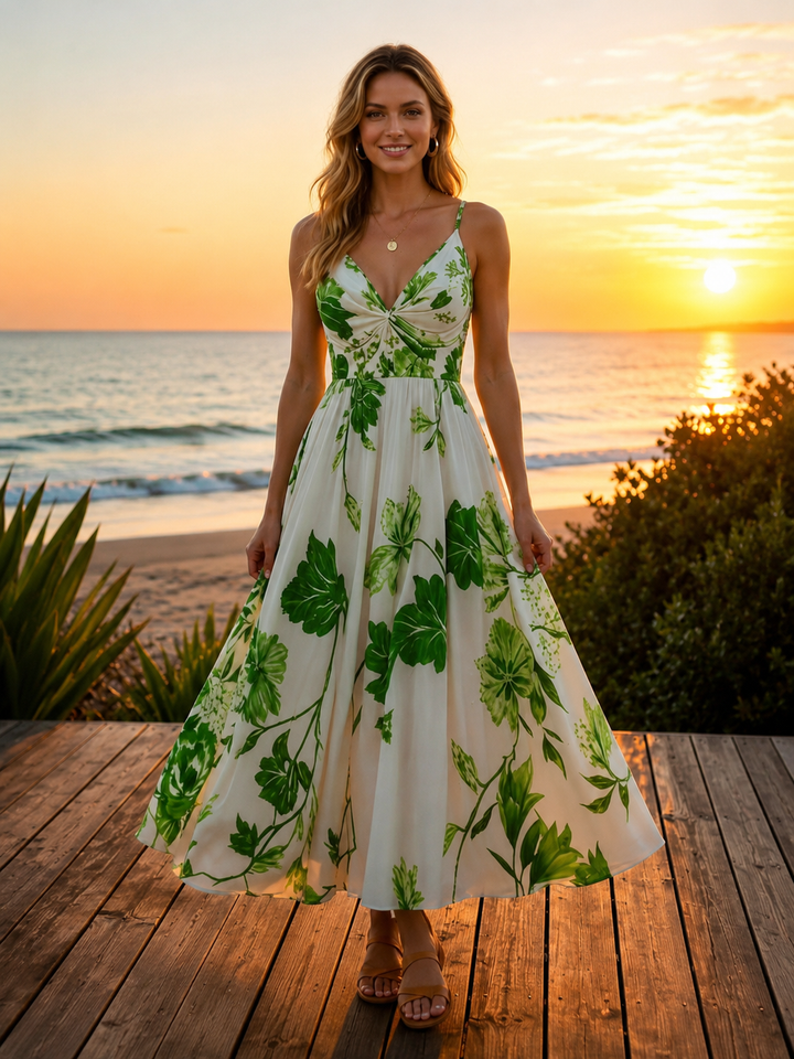 French Floral Maxi Dress