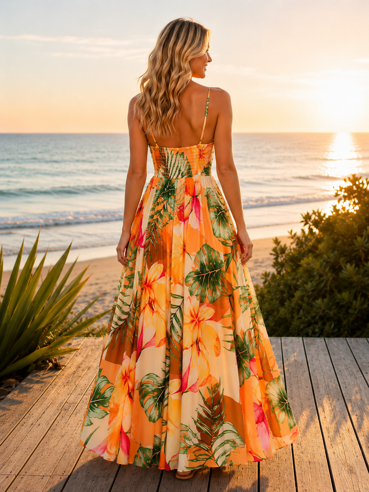 French Floral Maxi Dress