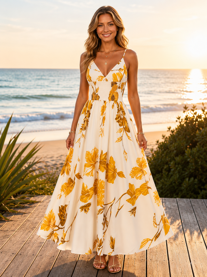 French Floral Maxi Dress