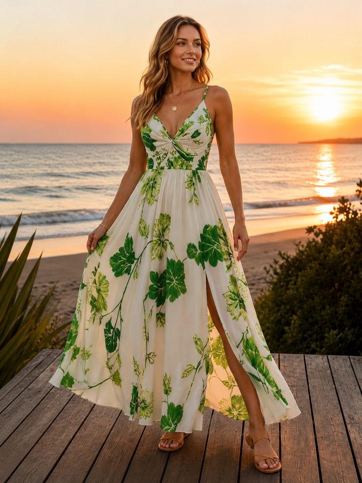 French Floral Maxi Dress