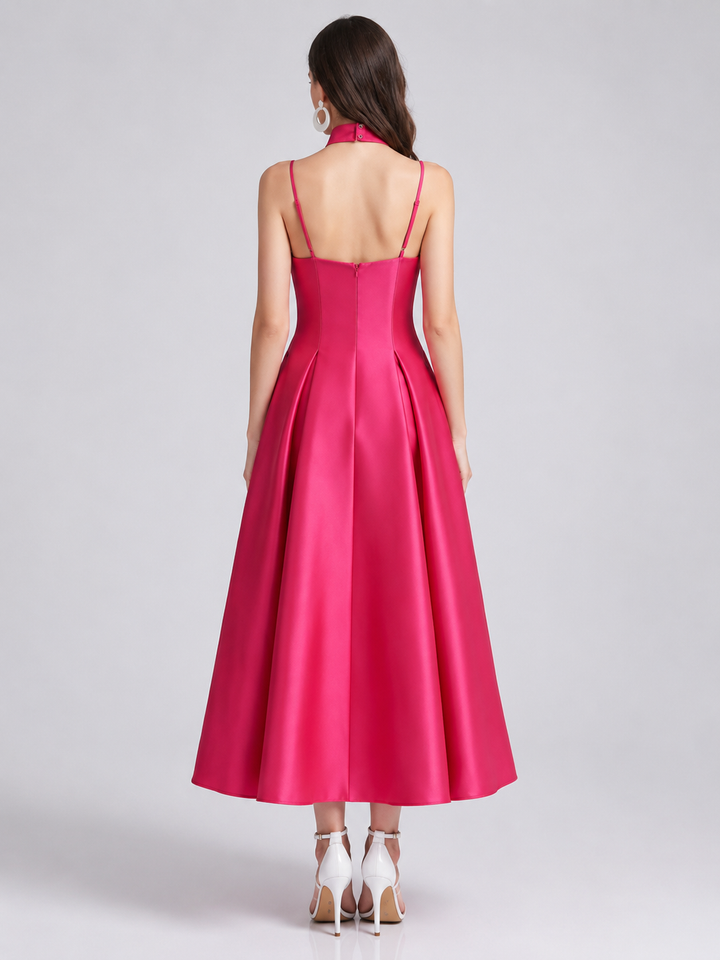 Sweetheart Flared Midi Dress