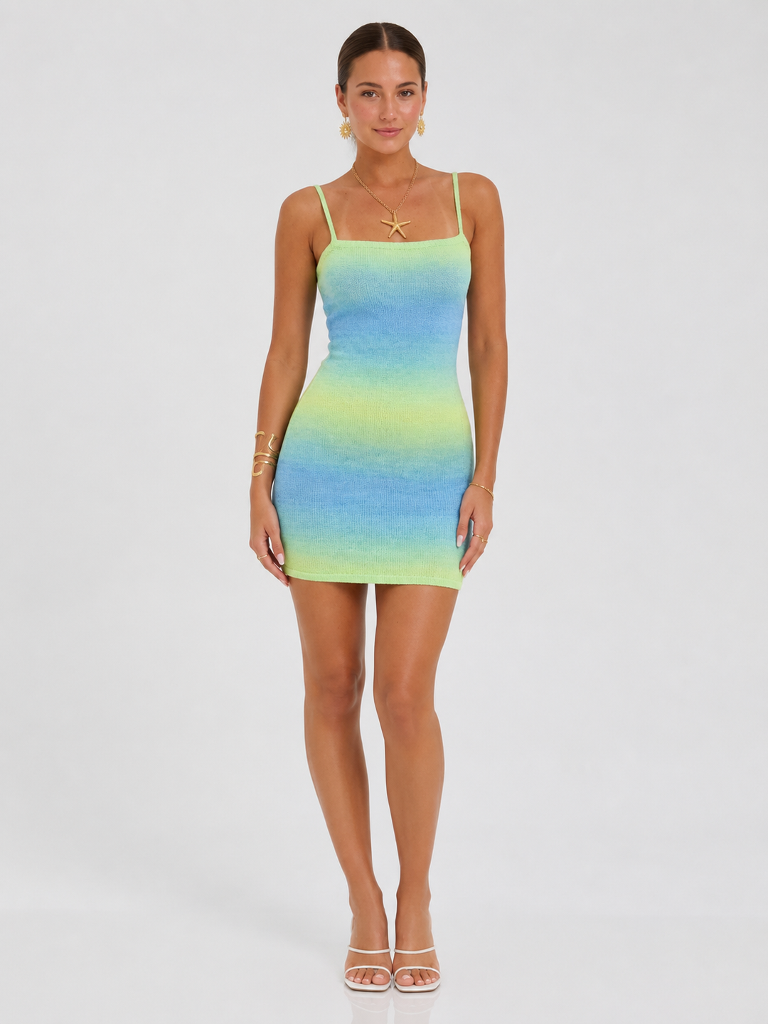 Gradient Knit Mini Dress