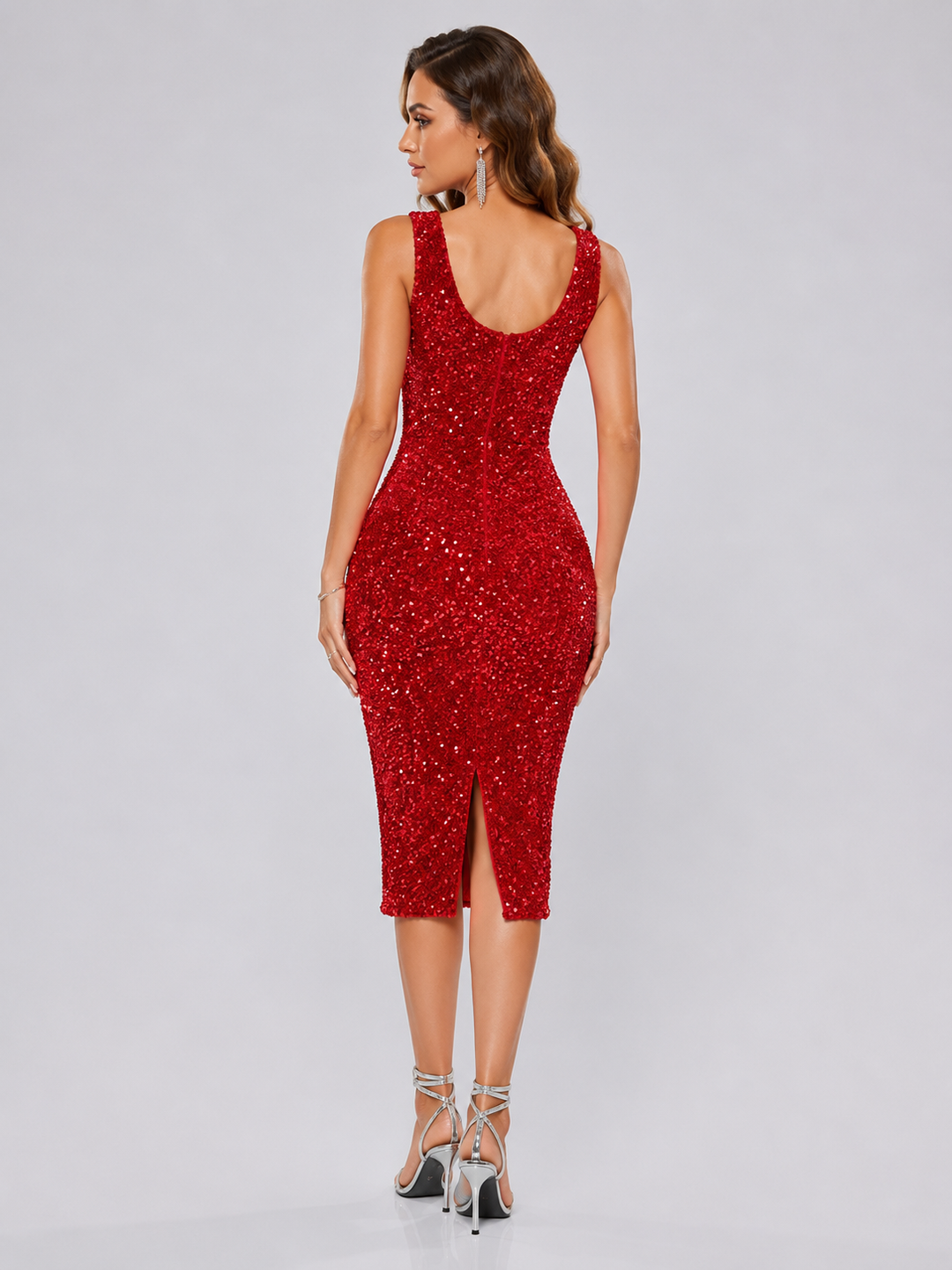 Sequin Bodycon Midi Dress