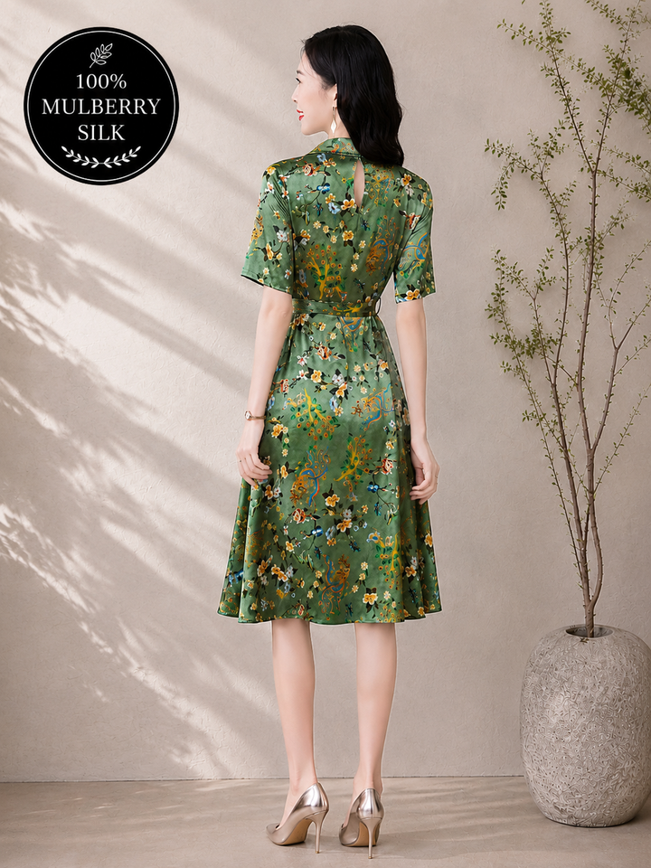 Mulberry Silk A-Line Dress