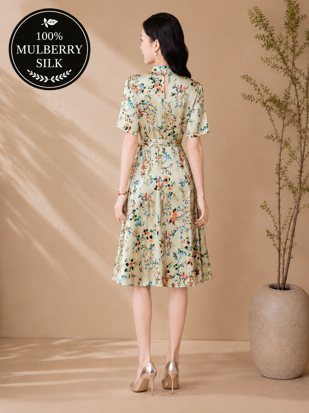 Mulberry Silk A-Line Dress