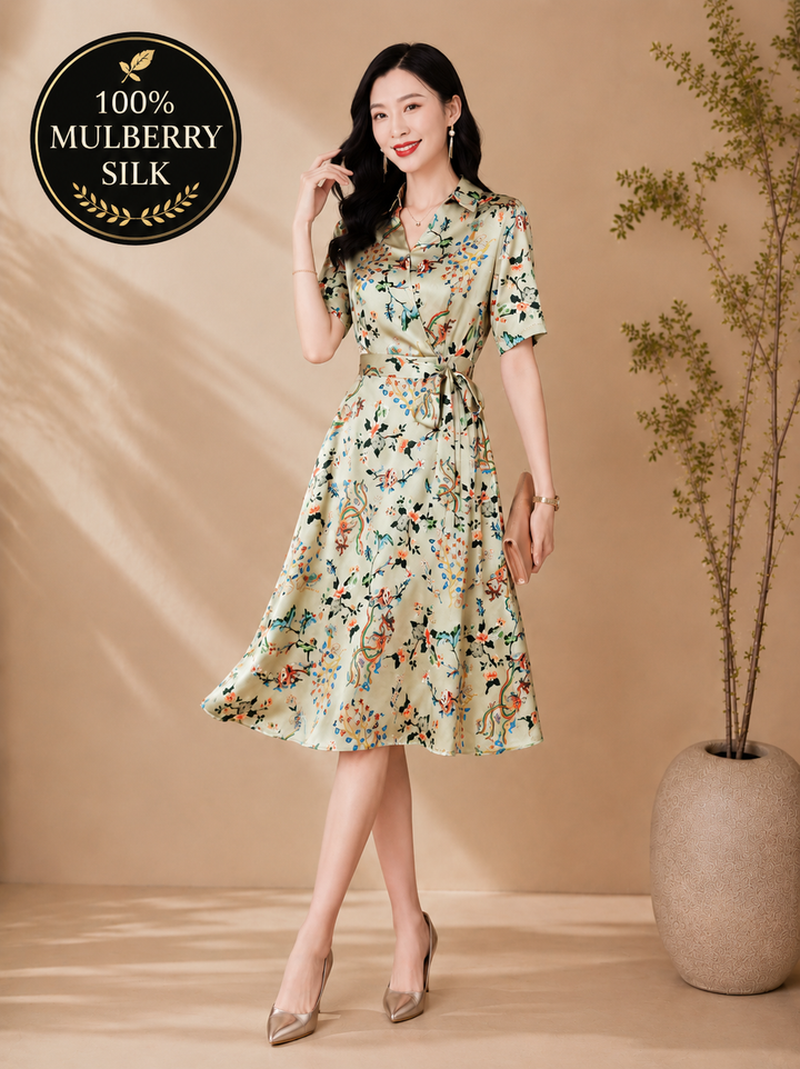 Mulberry Silk A-Line Dress