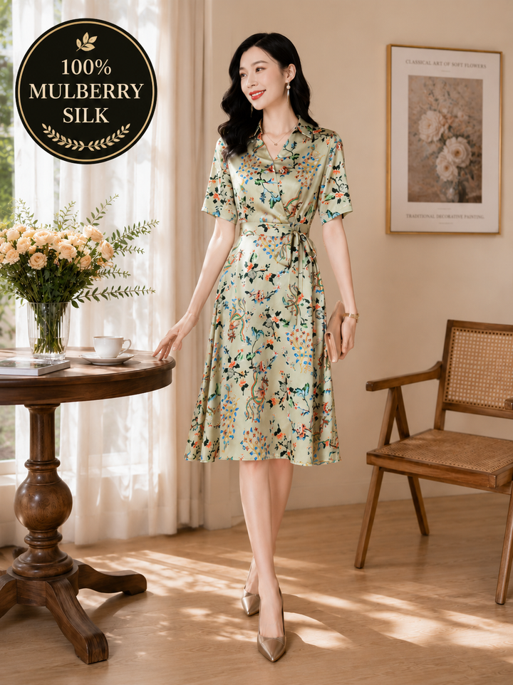 Mulberry Silk A-Line Dress