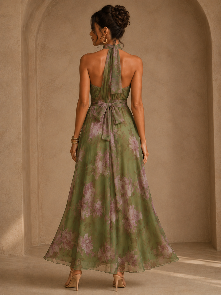 Floral Chiffon Maxi Dress