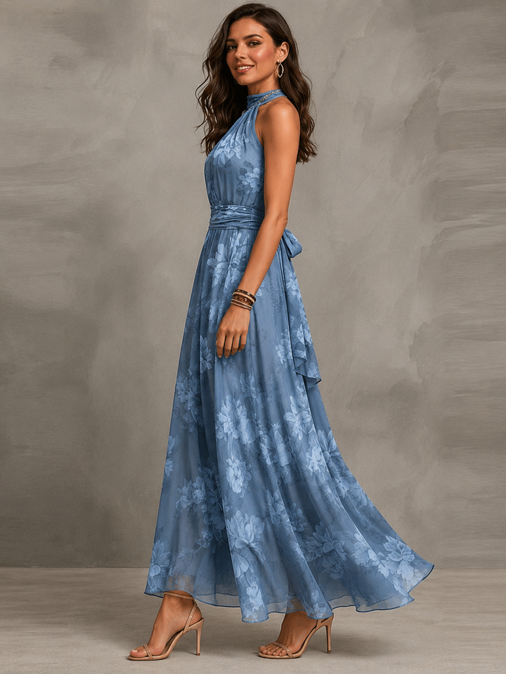Floral Chiffon Maxi Dress
