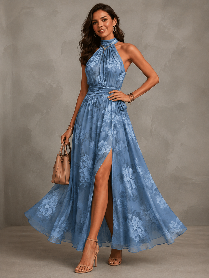 Floral Chiffon Maxi Dress