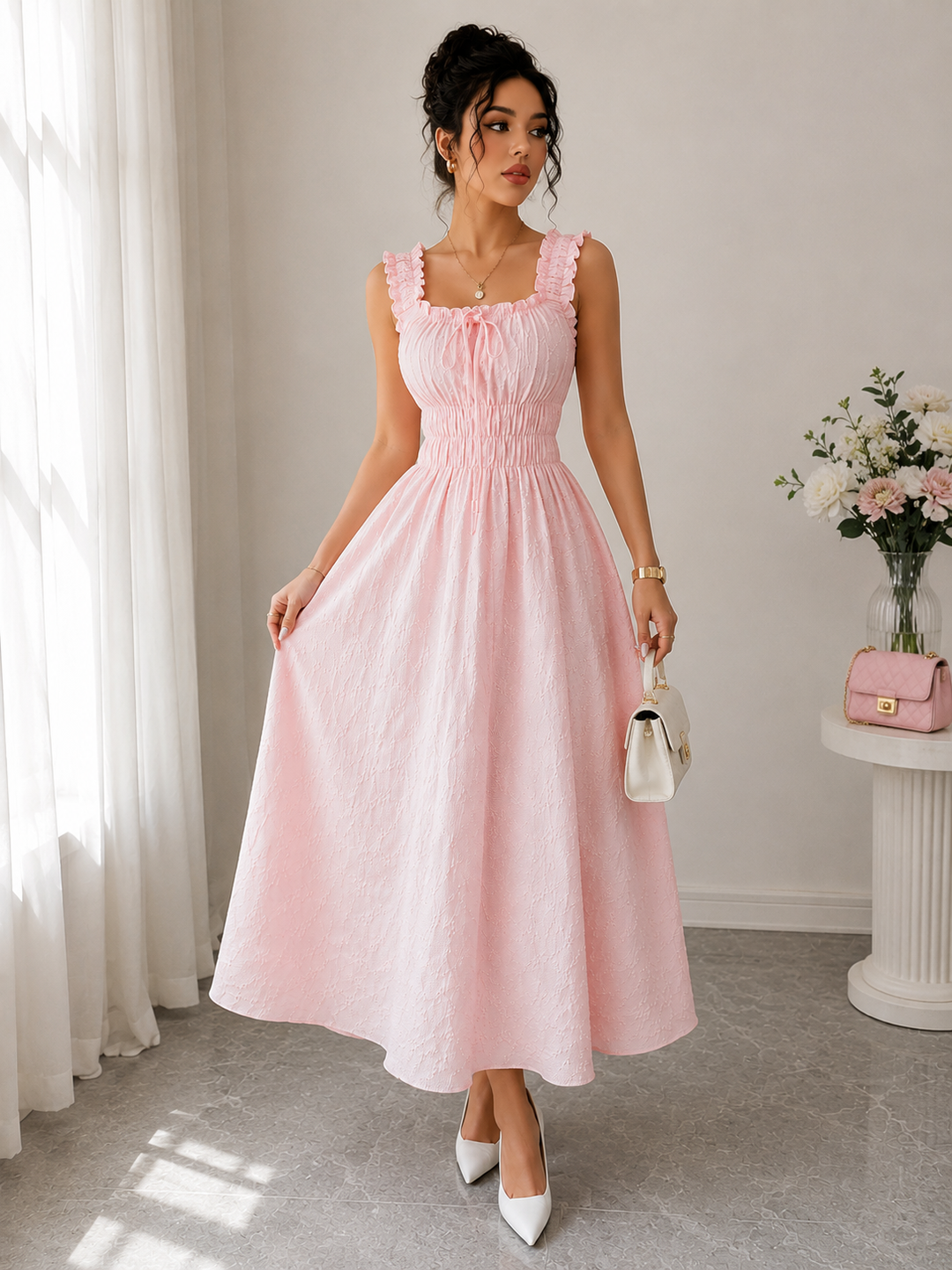 Elodie Textured Maxi Dress