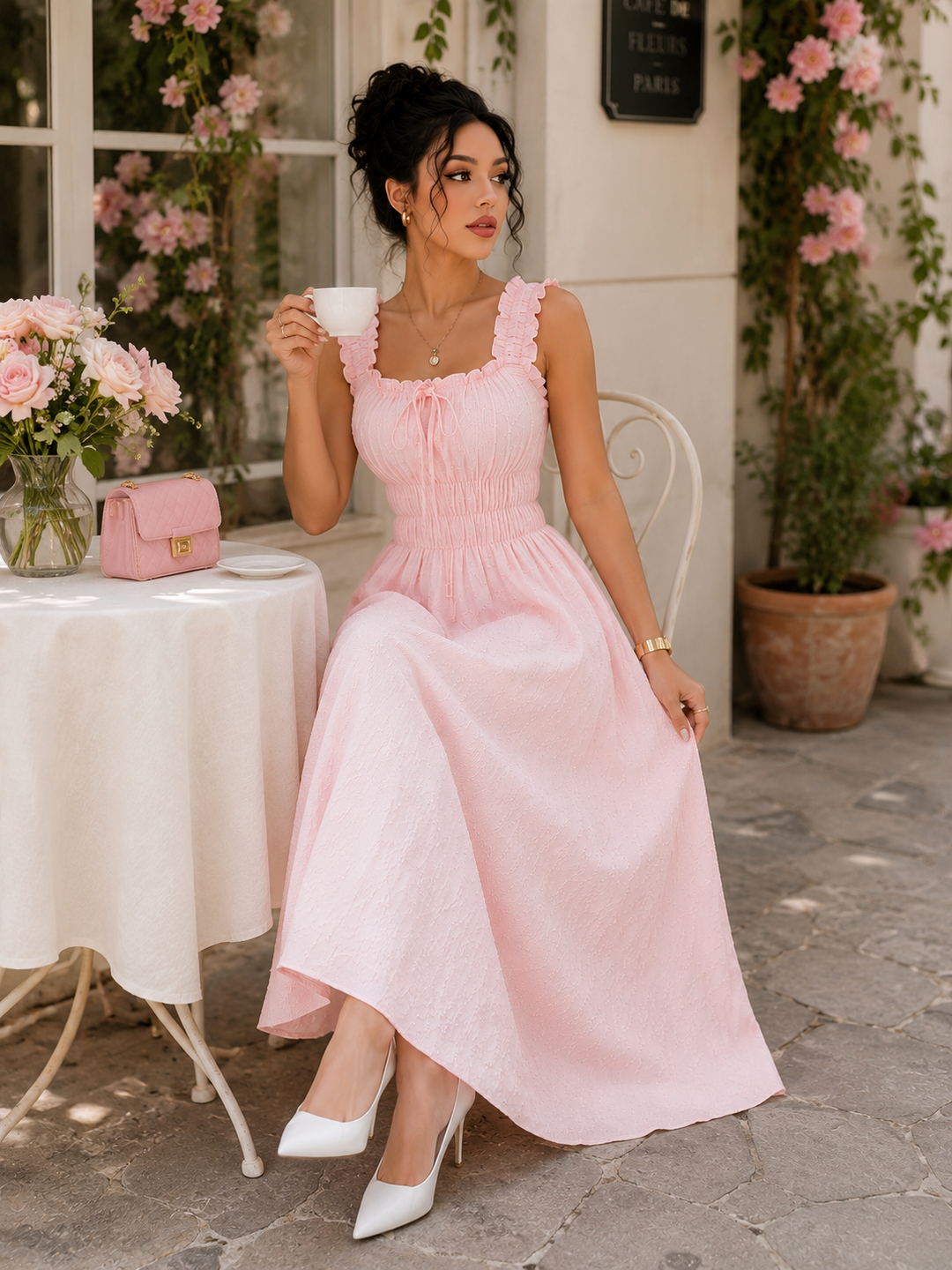 Elodie Textured Maxi Dress