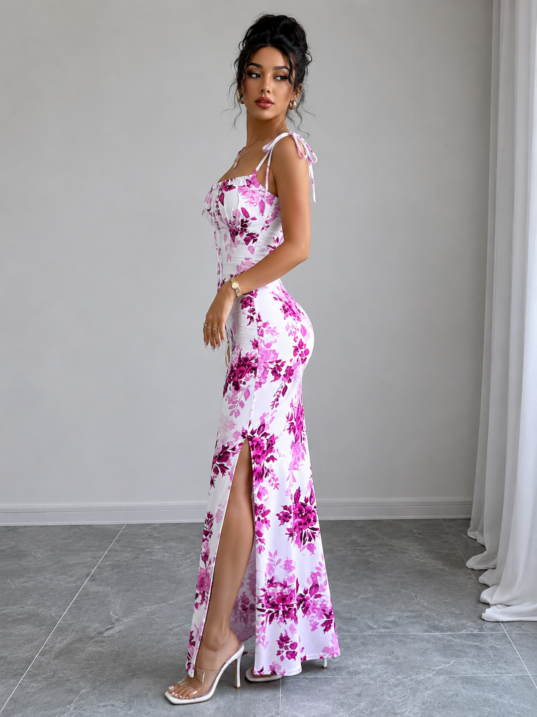 Floral Slit Maxi Dress