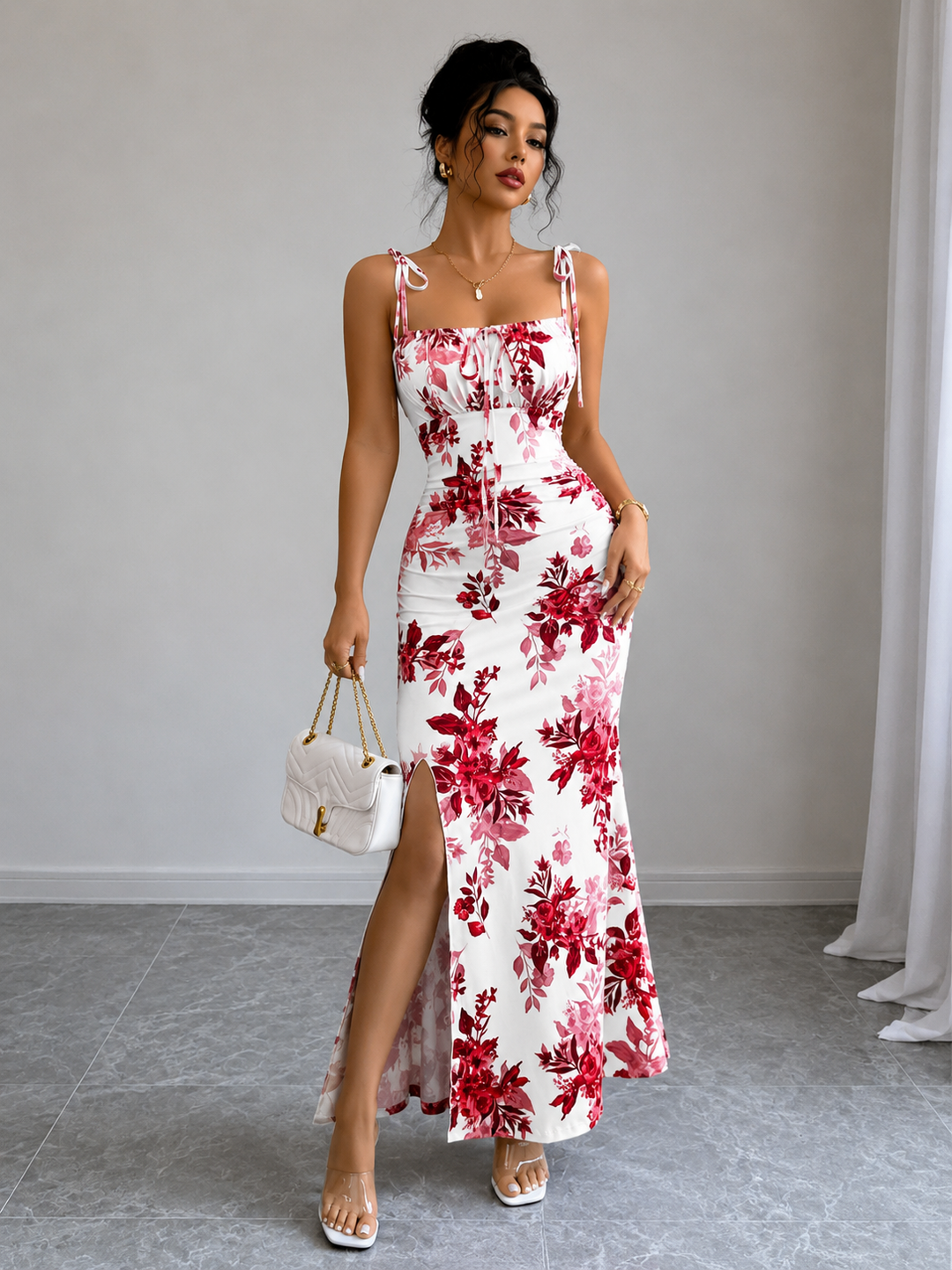 Floral Slit Maxi Dress